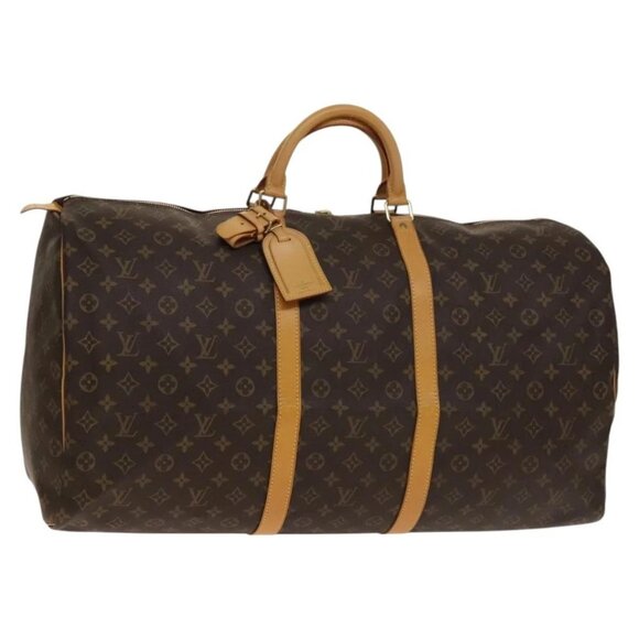 LOUIS VUITTON Monogram Keepall 60 Boston Bag M41422 LV Auth 139966V - Picture 1 of 16